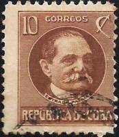 (№44) Марка Куба 1917 год "Томас Эстрада Пальма", Гашеная